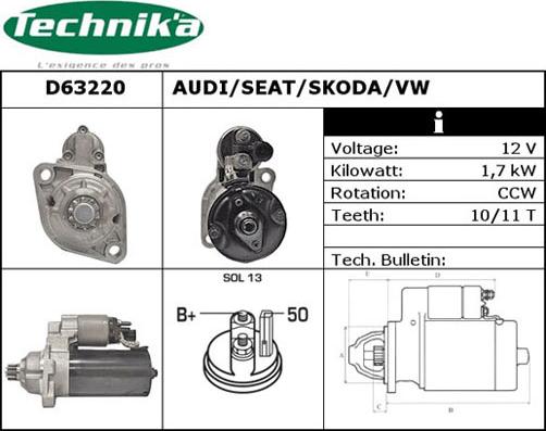 Technika D63220 - Démarreur cwaw.fr