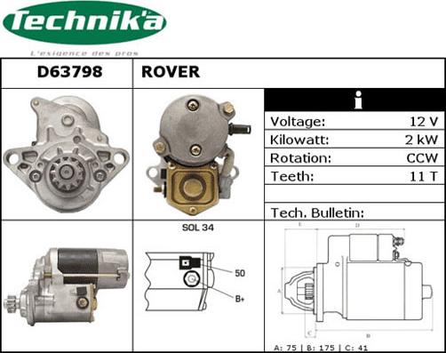 Technika D63798 - Démarreur cwaw.fr