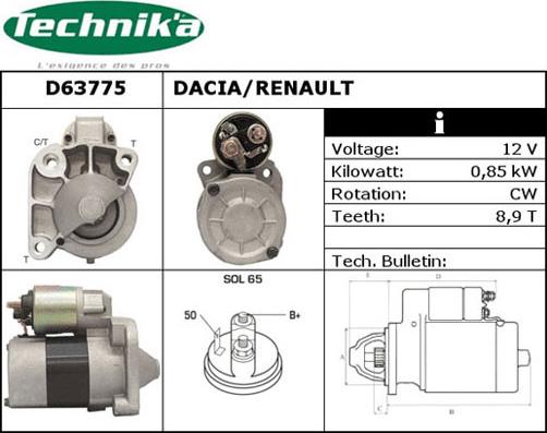 Technika D63775 - Démarreur cwaw.fr