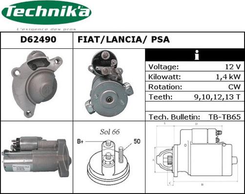 Technika D62490 - Démarreur cwaw.fr