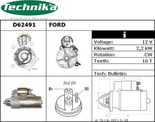 Technika D62491 - Démarreur cwaw.fr