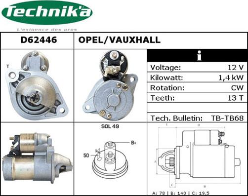 Technika D62446 - Démarreur cwaw.fr