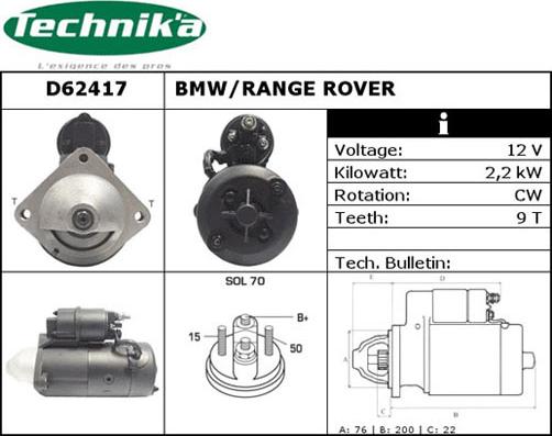 Technika D62417 - Démarreur cwaw.fr