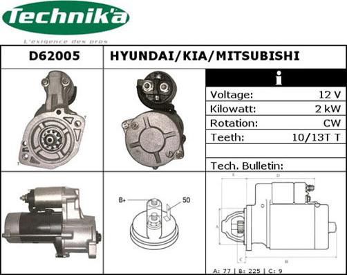 Technika D62005 - Démarreur cwaw.fr