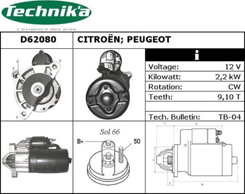 Technika D62080 - Démarreur cwaw.fr