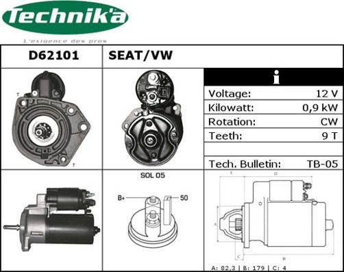 Technika D62101 - Démarreur cwaw.fr