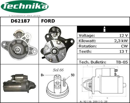 Technika D62187 - Démarreur cwaw.fr