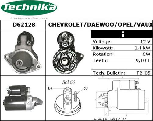 Technika D62128 - Démarreur cwaw.fr