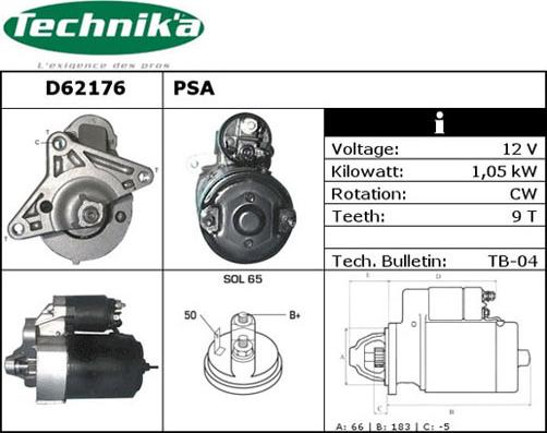 Technika D62176 - Démarreur cwaw.fr