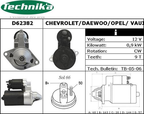 Technika D62382 - Démarreur cwaw.fr