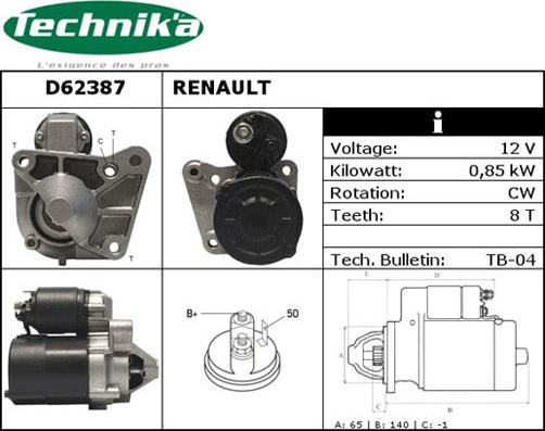 Technika D62387 - Démarreur cwaw.fr