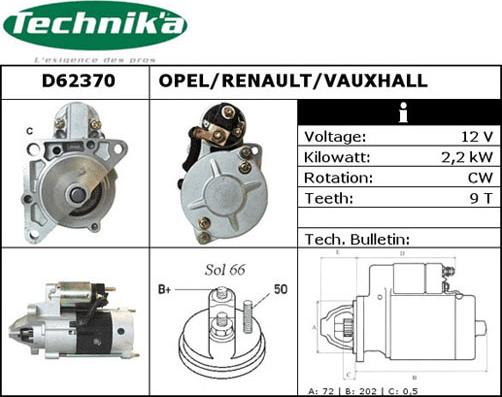 Technika D62370 - Démarreur cwaw.fr