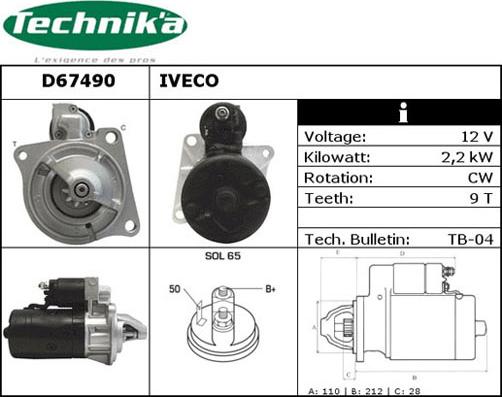 Technika D67490 - Démarreur cwaw.fr