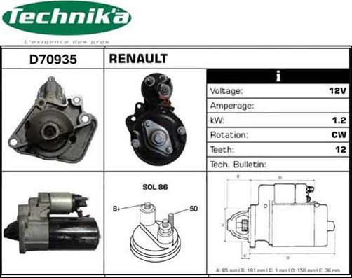 Technika D70935 - Démarreur cwaw.fr