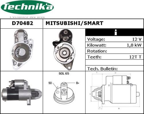 Technika D70482 - Démarreur cwaw.fr