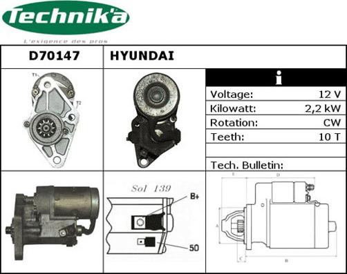 Technika D70147 - Démarreur cwaw.fr