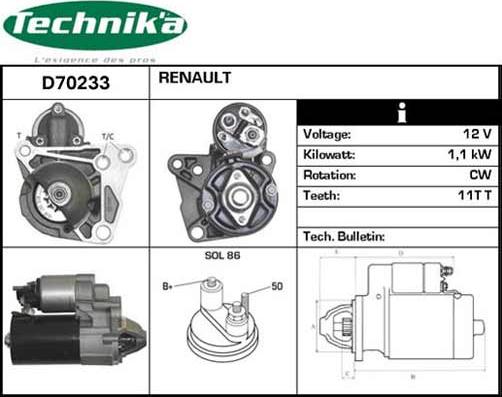 Technika D70233 - Démarreur cwaw.fr