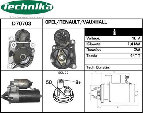 Technika D70703 - Démarreur cwaw.fr