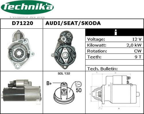 Technika D71220 - Démarreur cwaw.fr