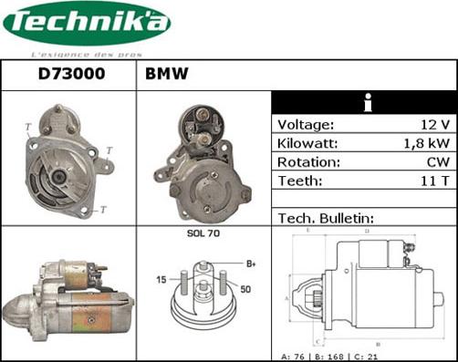 Technika D73000 - Démarreur cwaw.fr