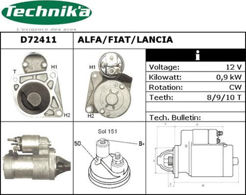 Technika D72411 - Démarreur cwaw.fr