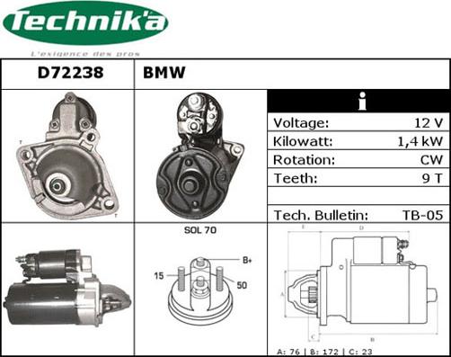 Technika D72238 - Démarreur cwaw.fr