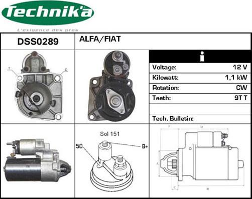 Technika DSS0289 - Démarreur cwaw.fr