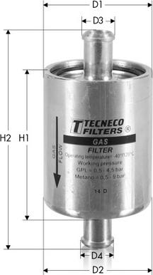 Tecneco Filters GAS13 - Filtre à carburant cwaw.fr