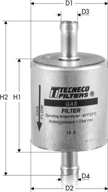 Tecneco Filters GAS2 - Filtre à carburant cwaw.fr