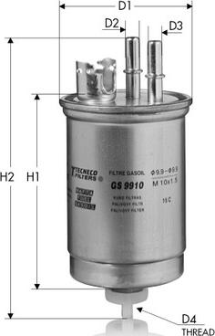 Tecneco Filters GS9910 - Filtre à carburant cwaw.fr