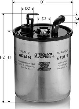 Tecneco Filters GS9514 - Filtre à carburant cwaw.fr