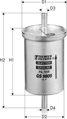 Tecneco Filters GS9805 - Filtre à carburant cwaw.fr