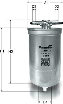 Tecneco Filters GS59 - Filtre à carburant cwaw.fr