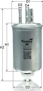 Tecneco Filters GS1219 - Filtre à carburant cwaw.fr