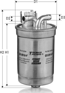 Tecneco Filters GS8916-F - Filtre à carburant cwaw.fr