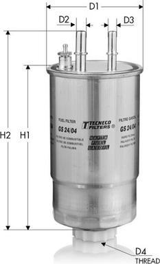 Tecneco Filters GS24/04 - Filtre à carburant cwaw.fr