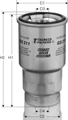 Tecneco Filters GS211 - Filtre à carburant cwaw.fr