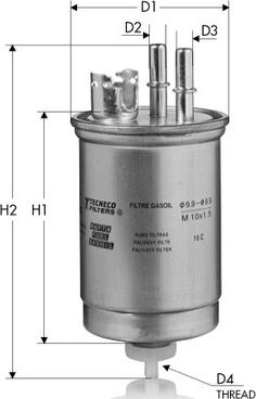 Tecneco Filters GS250 - Filtre à carburant cwaw.fr