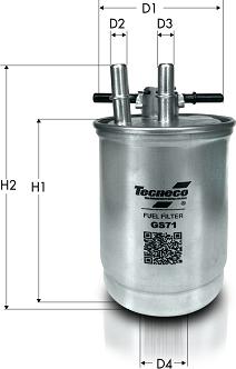 Tecneco Filters GS71 - Filtre à carburant cwaw.fr