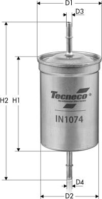 Tecneco Filters IN1074 - Filtre à carburant cwaw.fr