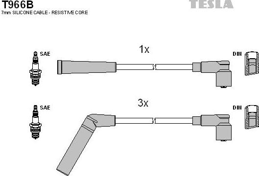 TESLA T966B - Kit de câbles d'allumage cwaw.fr