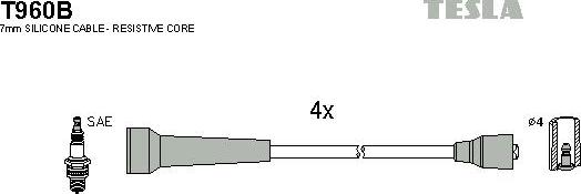 TESLA T960B - Kit de câbles d'allumage cwaw.fr