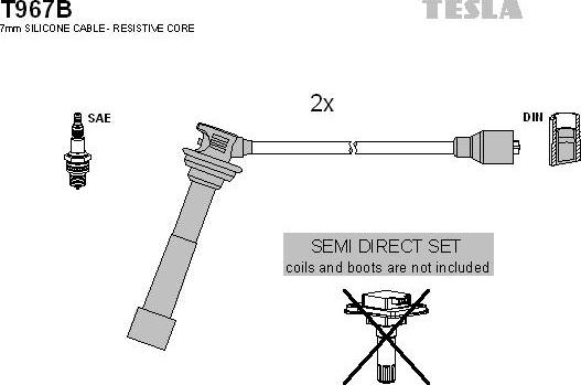 TESLA T967B - Kit de câbles d'allumage cwaw.fr