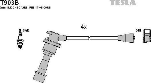 TESLA T903B - Kit de câbles d'allumage cwaw.fr