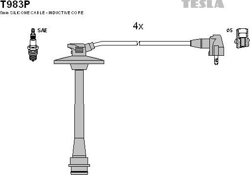 TESLA T983P - Kit de câbles d'allumage cwaw.fr