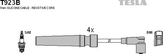 TESLA T923B - Kit de câbles d'allumage cwaw.fr
