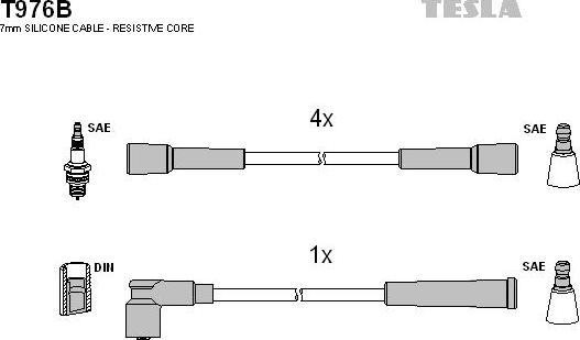 TESLA T976B - Kit de câbles d'allumage cwaw.fr