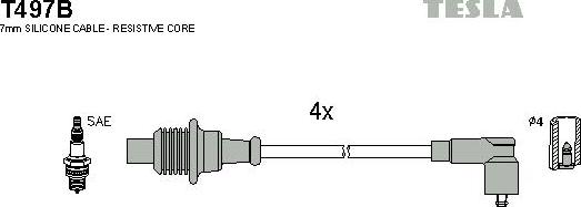 TESLA T497B - Kit de câbles d'allumage cwaw.fr