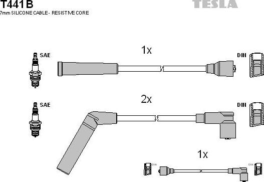 TESLA T441B - Kit de câbles d'allumage cwaw.fr