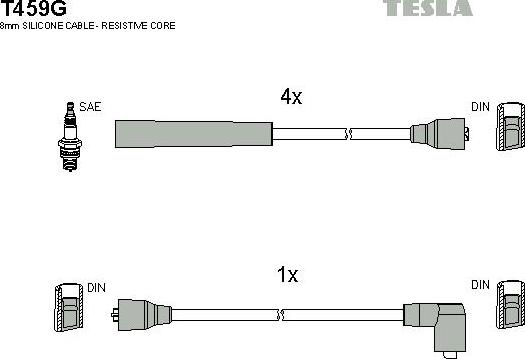 TESLA T459G - Kit de câbles d'allumage cwaw.fr